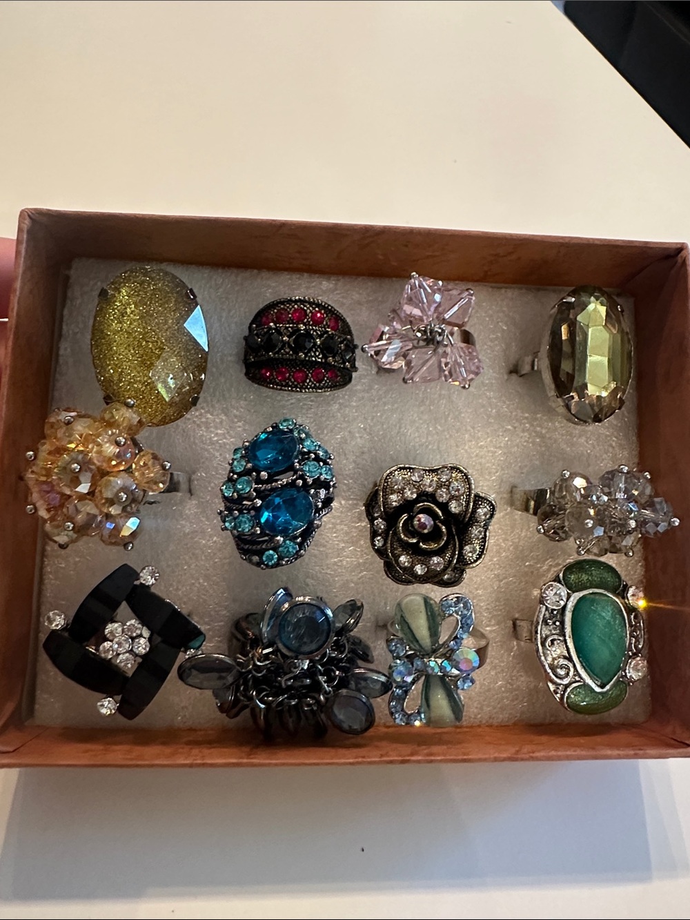 Statement rings fashion jewelry bundle of 12